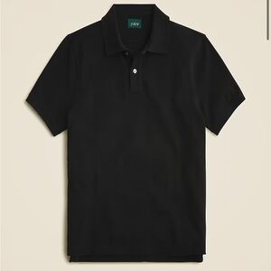 NWT! J.Crew Classic piqué black polo shirt black. Men’s Large